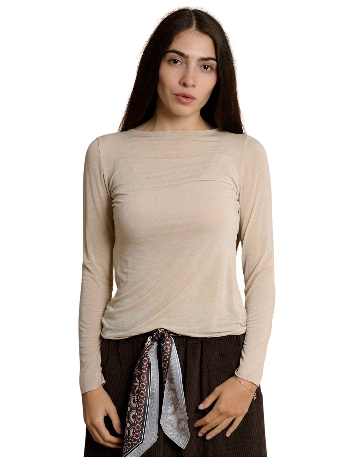 Pure Touch Boat-Neck Top