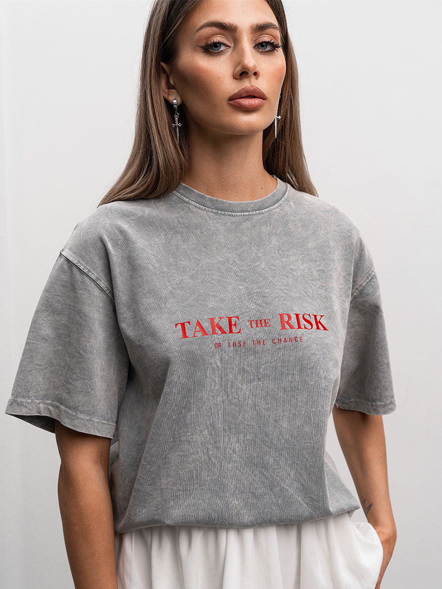 T-Shirt Oversized "Take a Risk"