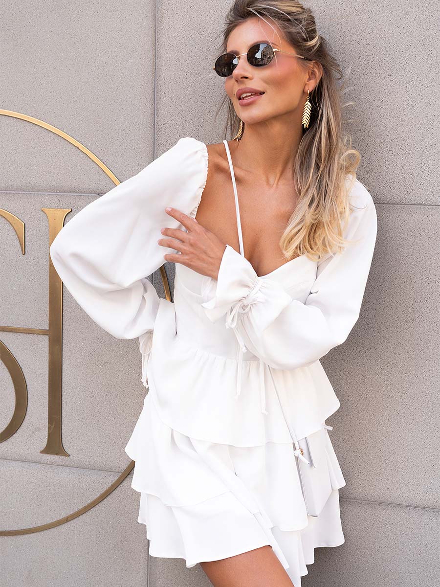 Mini Corset Dress with Ruffles