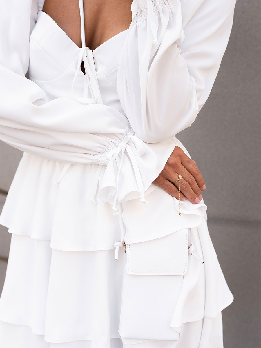 Mini Corset Dress with Ruffles