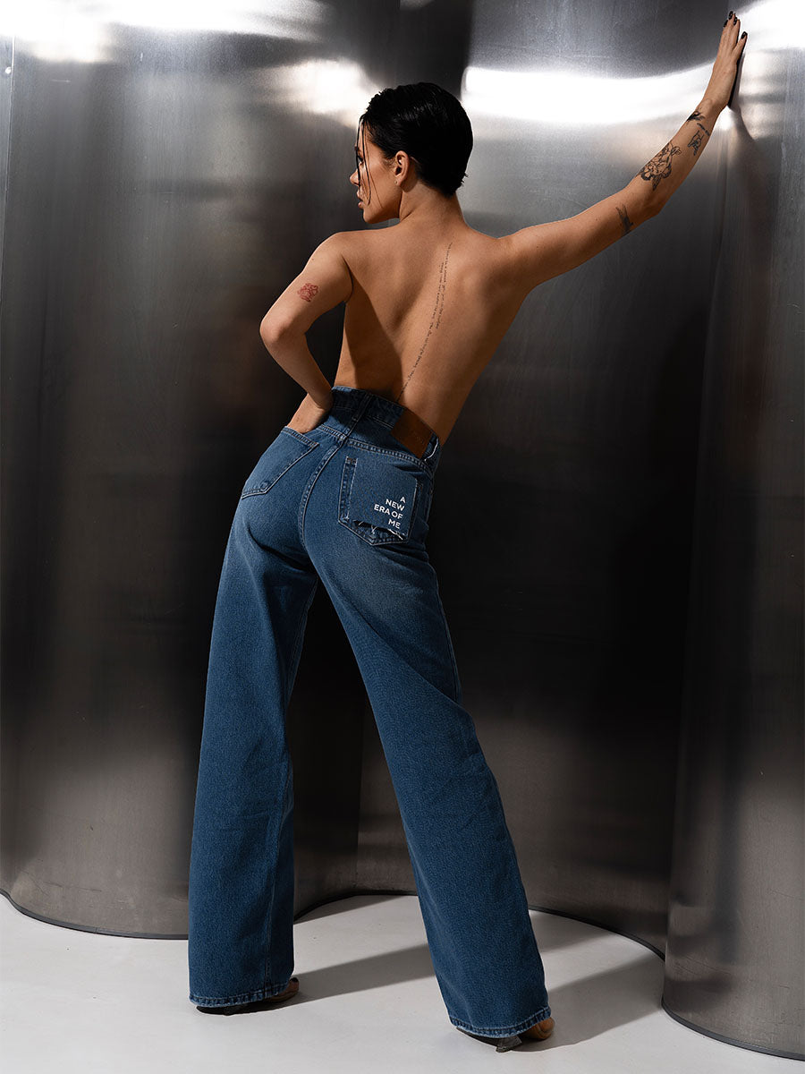 Straight Cut Pocket Patch Jeans “New Era”