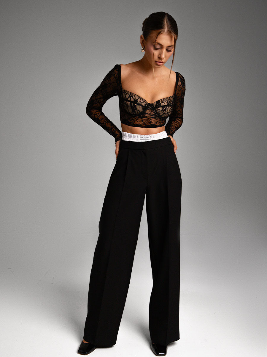Classic Trousers with Removable Contrast Belt from the suit