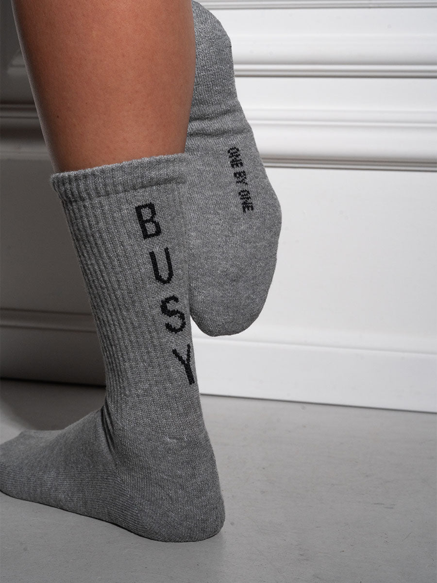 Socks with a Terry Insole "Busy" Grey