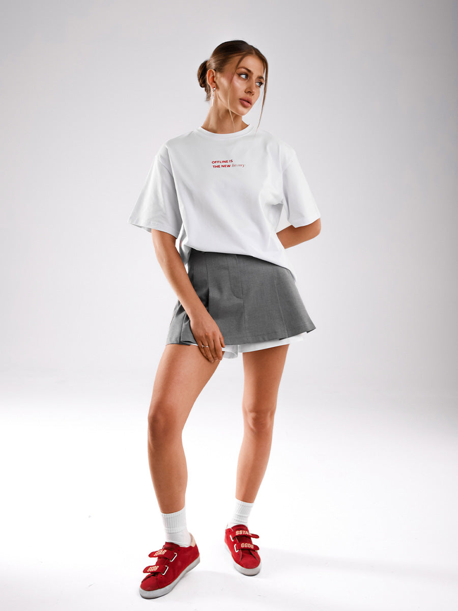 Skirt-Shorts with a White Bottom