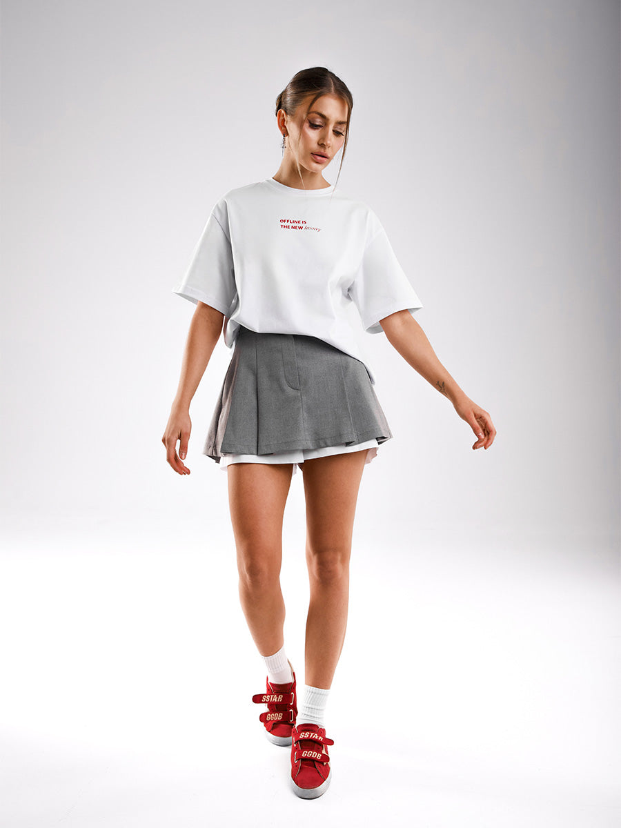 Skirt-Shorts with a White Bottom