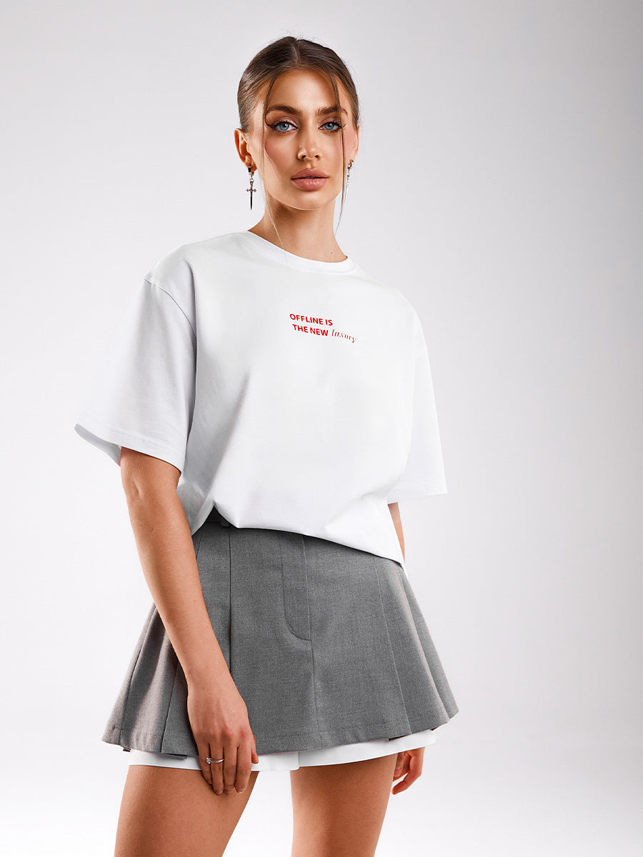 Skirt-Shorts with a White Bottom