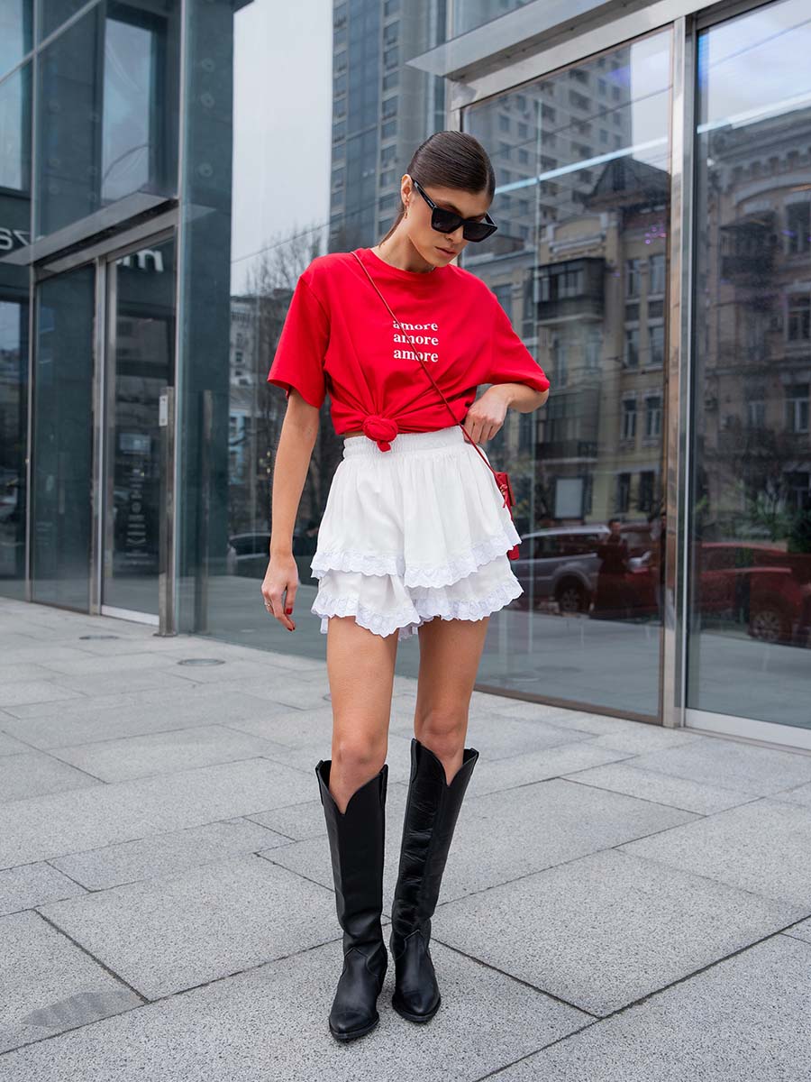 Skirt-shorts with Lace