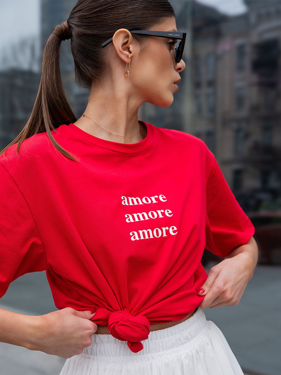 T-shirt Oversized "Amore Amore Amore"