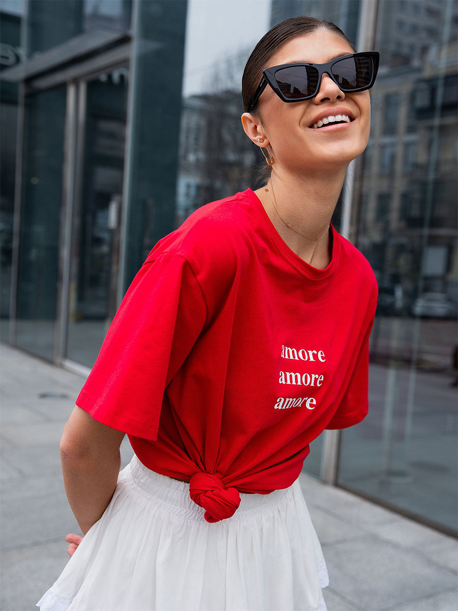 T-shirt Oversized "Amore Amore Amore"
