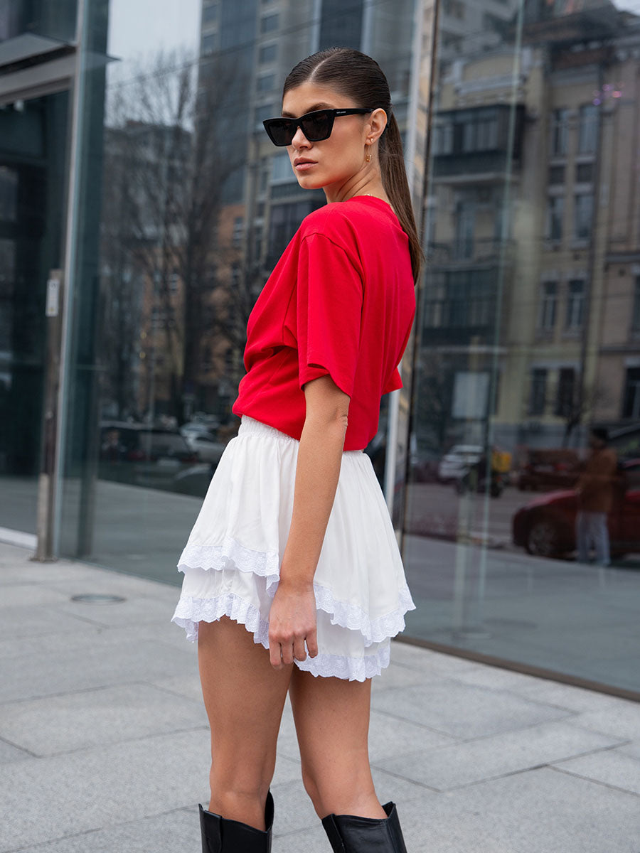 Skirt-shorts with Lace