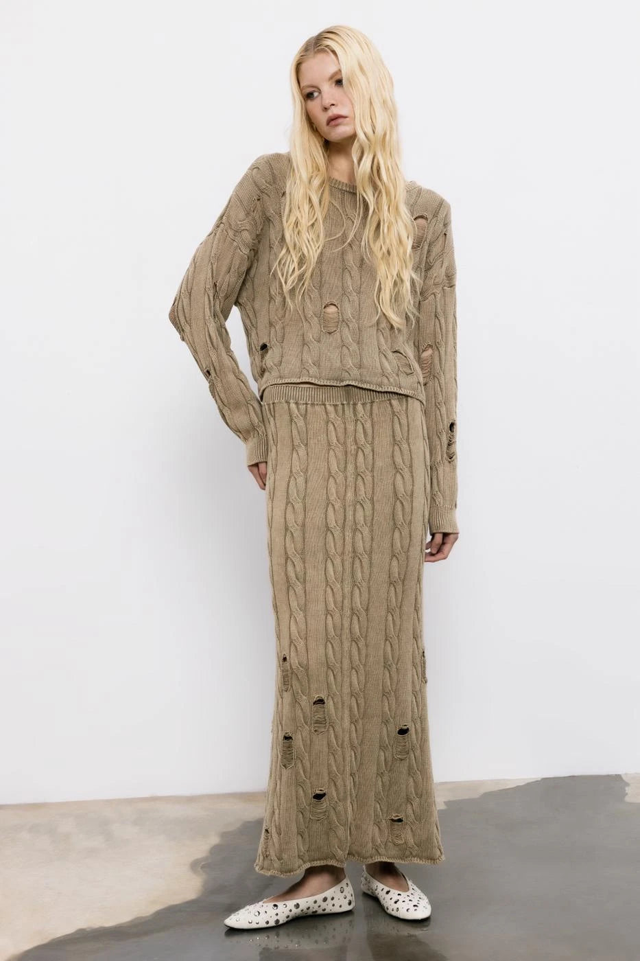 Desert Dunes Knit Set Beige