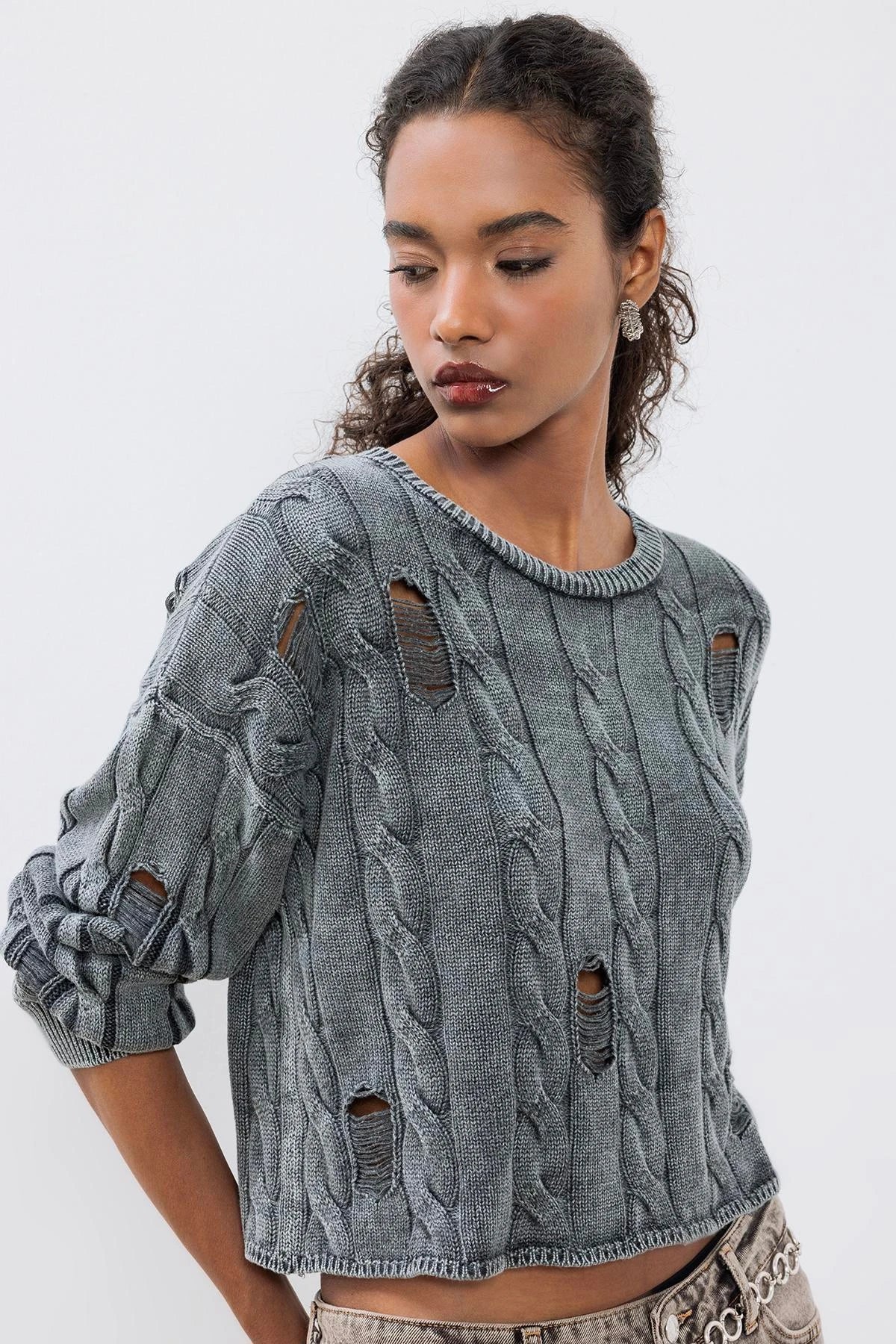 Eclipse Knit Two-Piece Set Grey