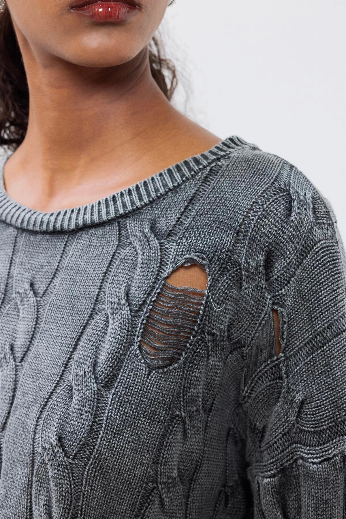 Eclipse Knit Two-Piece Set Grey