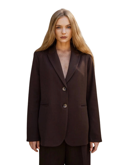 Structured Brown Blazer “City Sculpt”