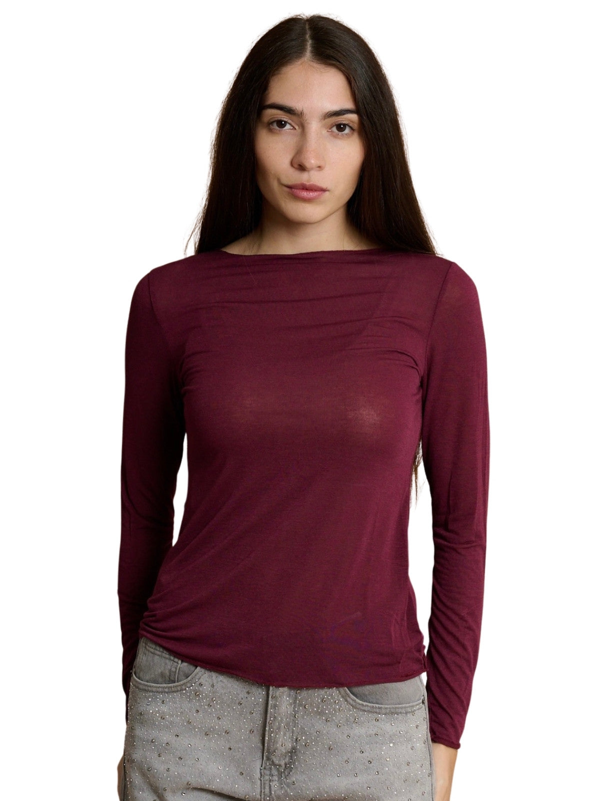 Pure Touch Boat-Neck Top