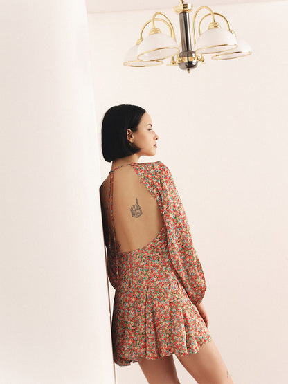 Mini Dress with an Open Back