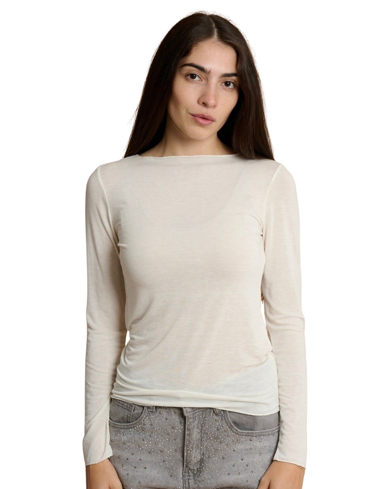 Pure Touch Boat-Neck Top