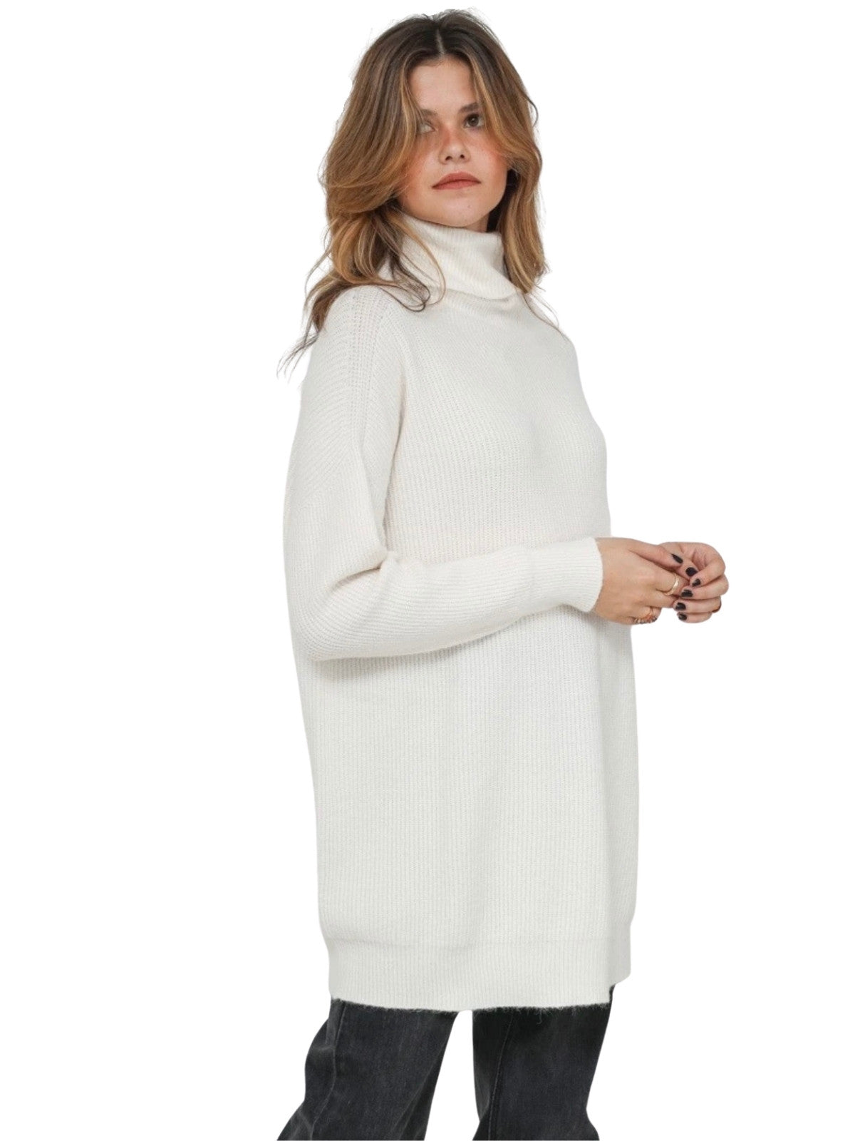 Oversized Knit Turtleneck “Winter Cloud”