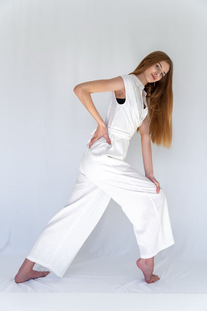 “Aura” Linen Jumpsuit