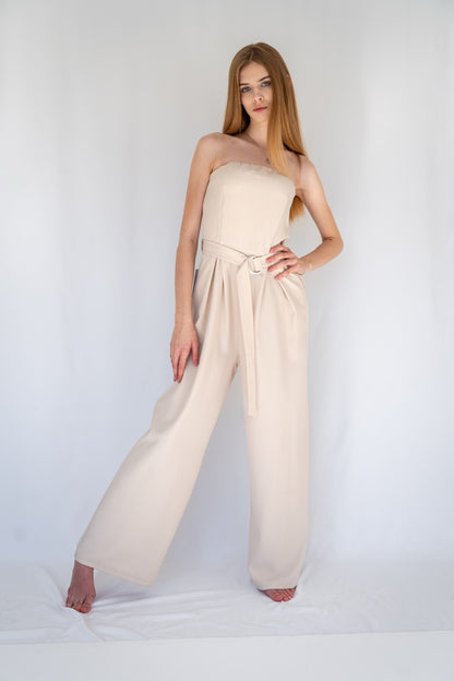 “BLUSH AIR” Cotton Jumpsuit