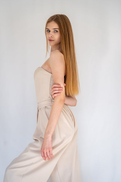 “BLUSH AIR” Cotton Jumpsuit
