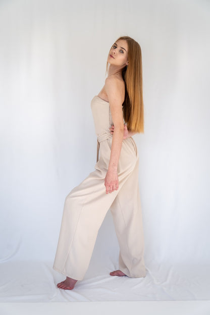 “BLUSH AIR” Cotton Jumpsuit