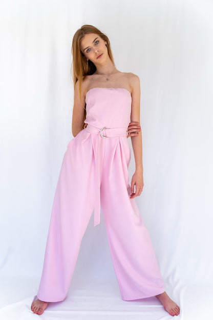 “BLUSH AIR” Cotton Jumpsuit