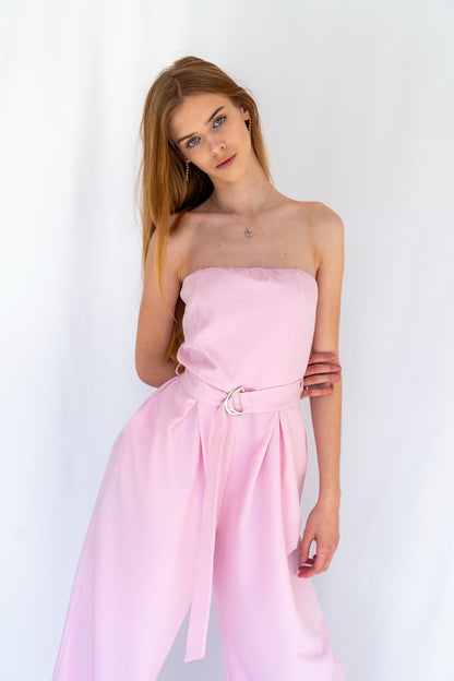“BLUSH AIR” Cotton Jumpsuit